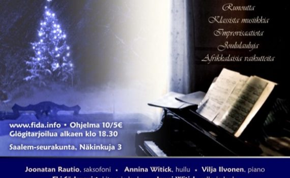 Fida järjestää joulukonsertin Itä-Afrikan hyväksi